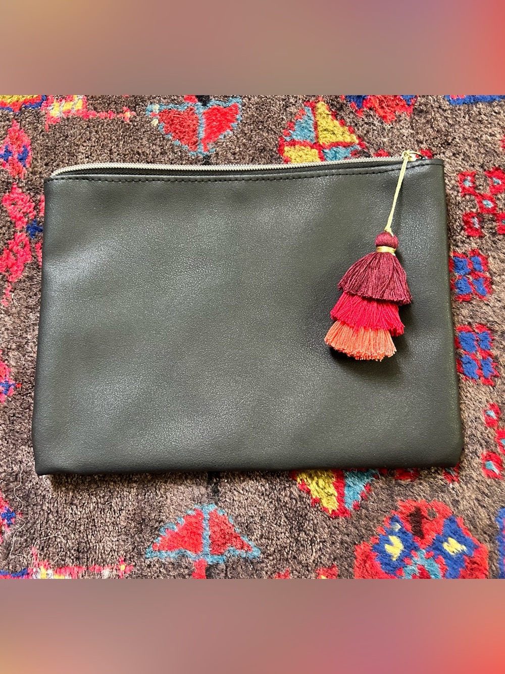 NEW Black Nordstrom Women’s Clutch with Red Tassel